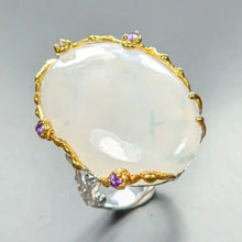 Загрузить изображение в средство просмотра галереи, Moonstone (Adularia) Ring Size 18.5 Silver 925
