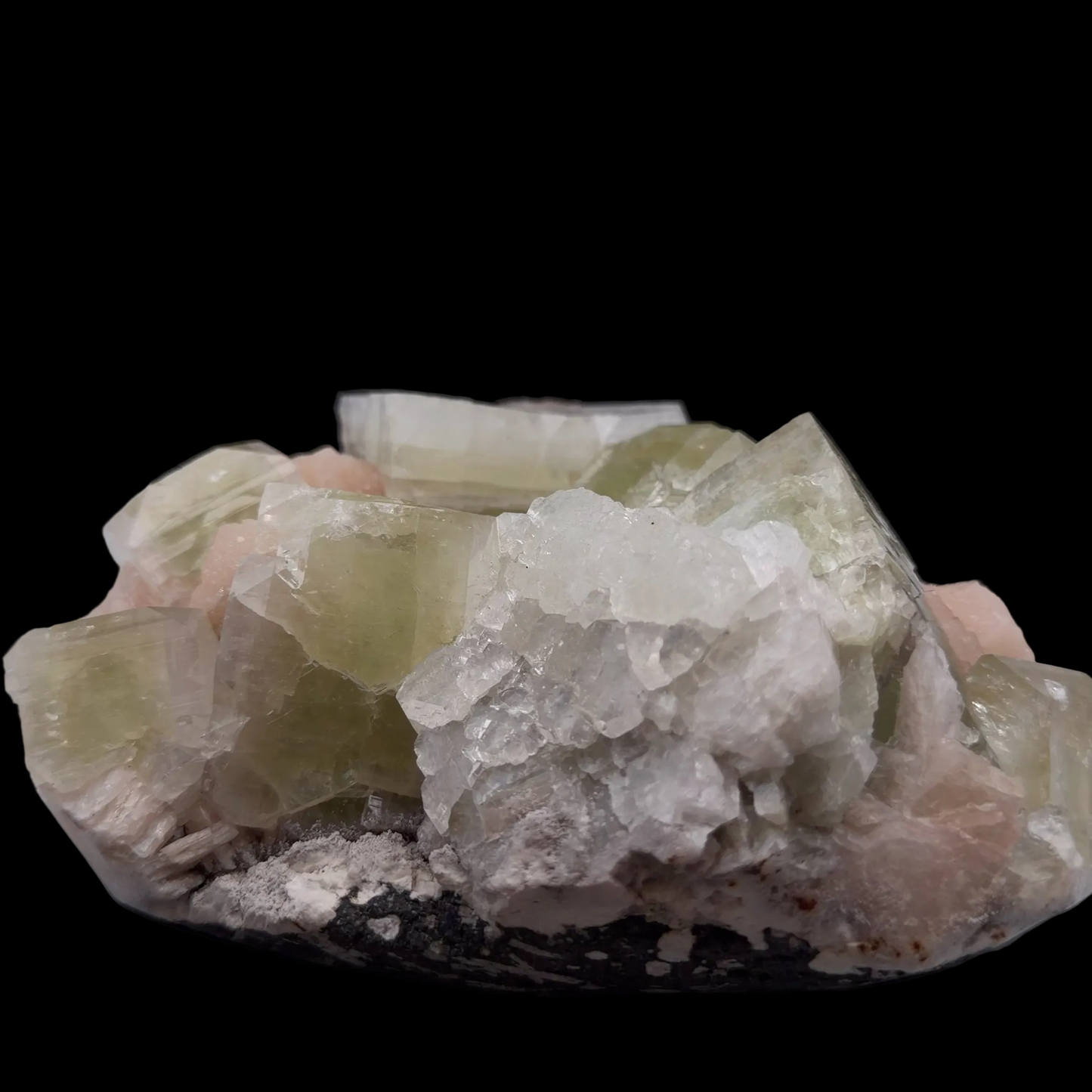 Crystal Apophyllite, Stilbite 1280 g; 4 by 15 by 17 cm