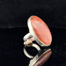 Загрузить изображение в средство просмотра галереи, Sunstone Feldspar Ring Silver 925 Size 17.5 Stone 22 × 40 mm 19 g
