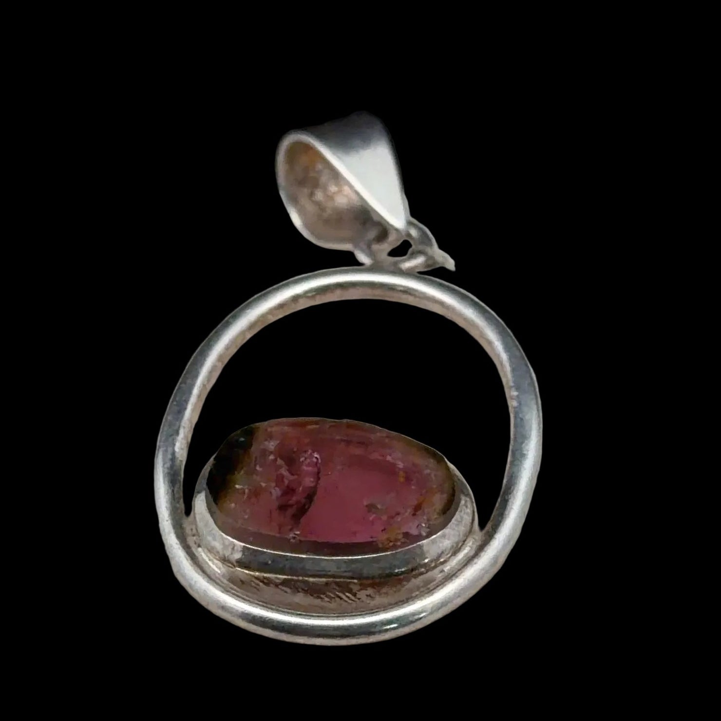 Tourmaline Pendant Silver 925 Stone 10 × 14 mm 20 × 40 mm 5 g
