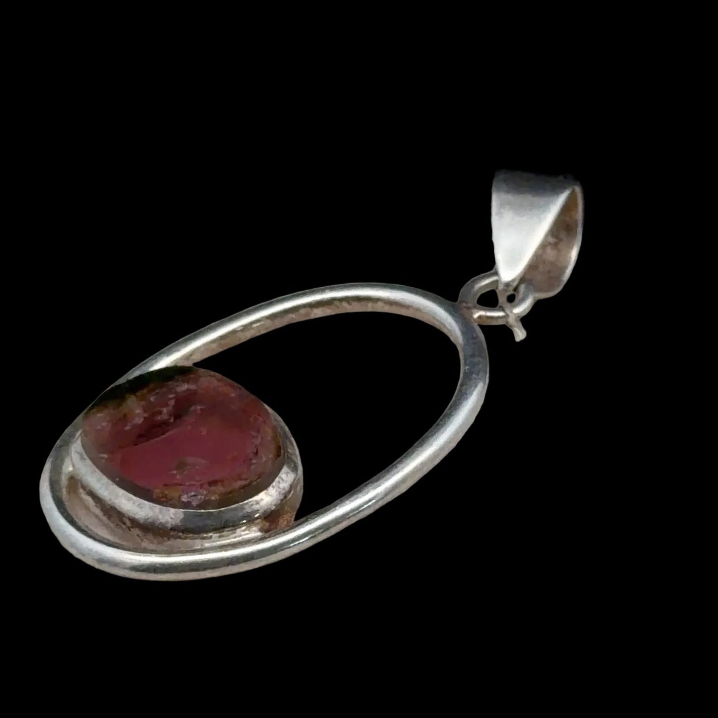 Tourmaline Pendant Silver 925 Stone 10 × 14 mm 20 × 40 mm 5 g