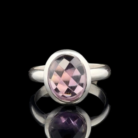 Amethyst Ring Silver 925 Size 17.5