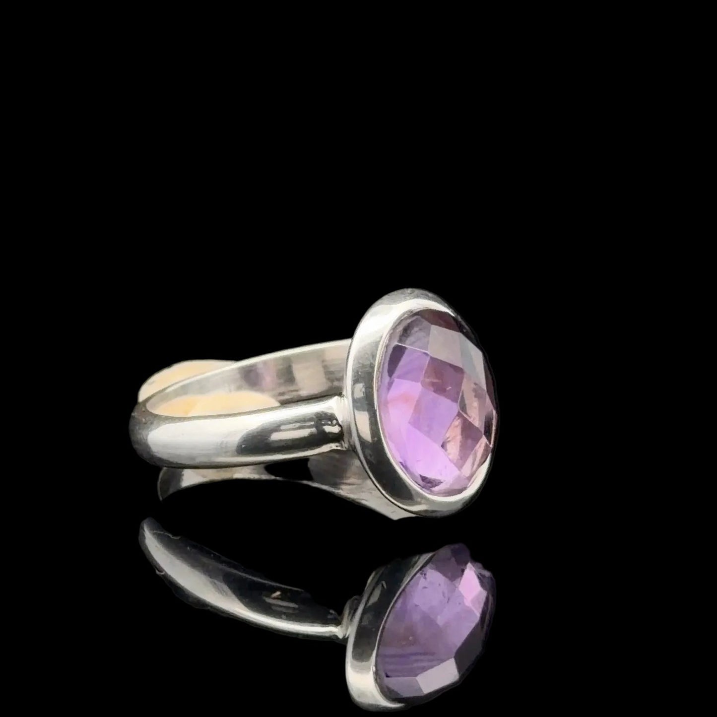 Amethyst Ring Silver 925 Size 17.5