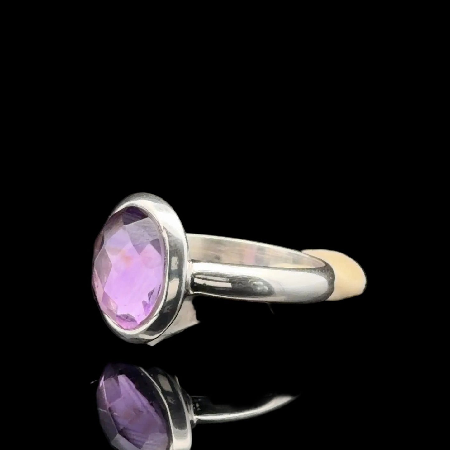 Amethyst Ring Silver 925 Size 17.5