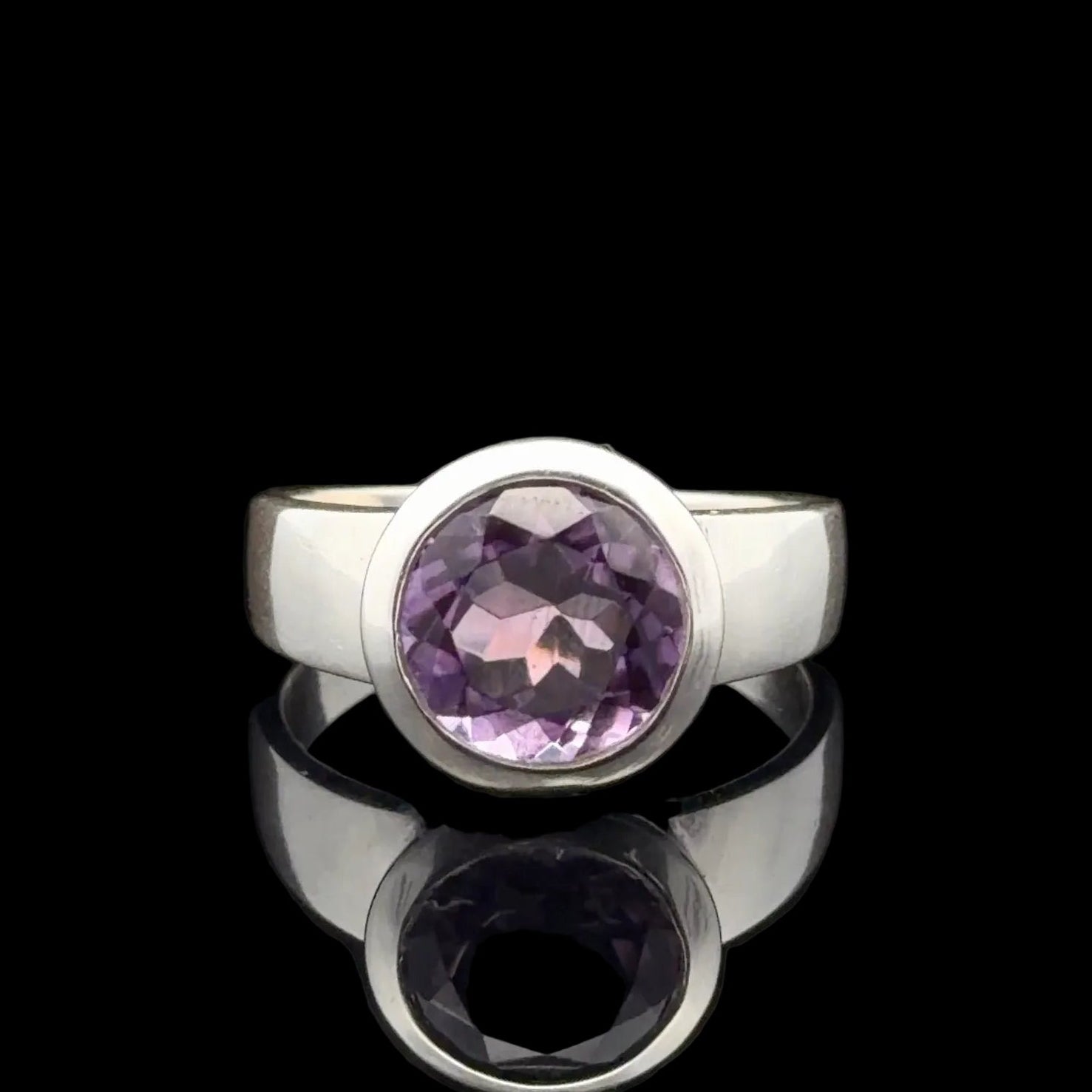 Amethyst Ring Silver 925 Size 16