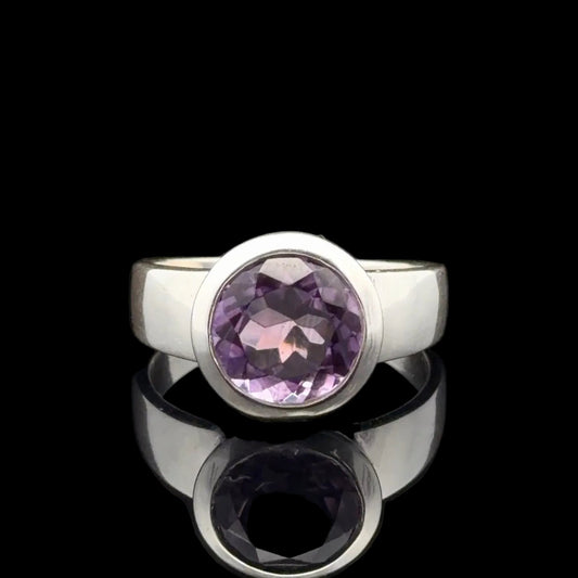 Amethyst Ring Silver 925 Size 16