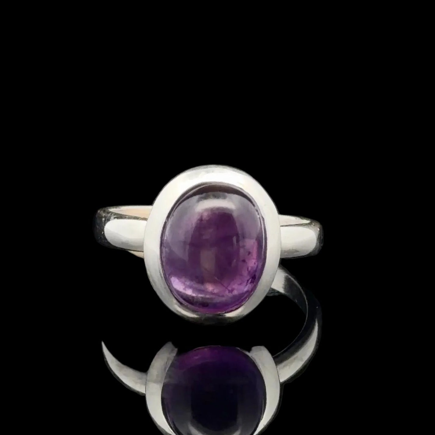 Amethyst Ring Silver 925 Size 16.5