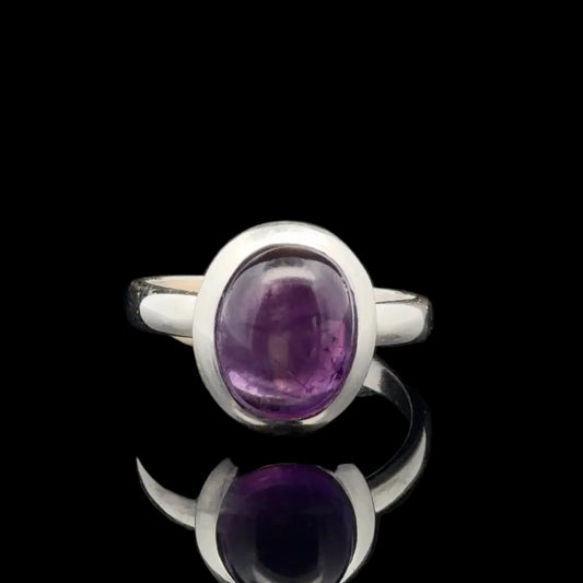 Amethyst Ring Silver 925 Size 16.5