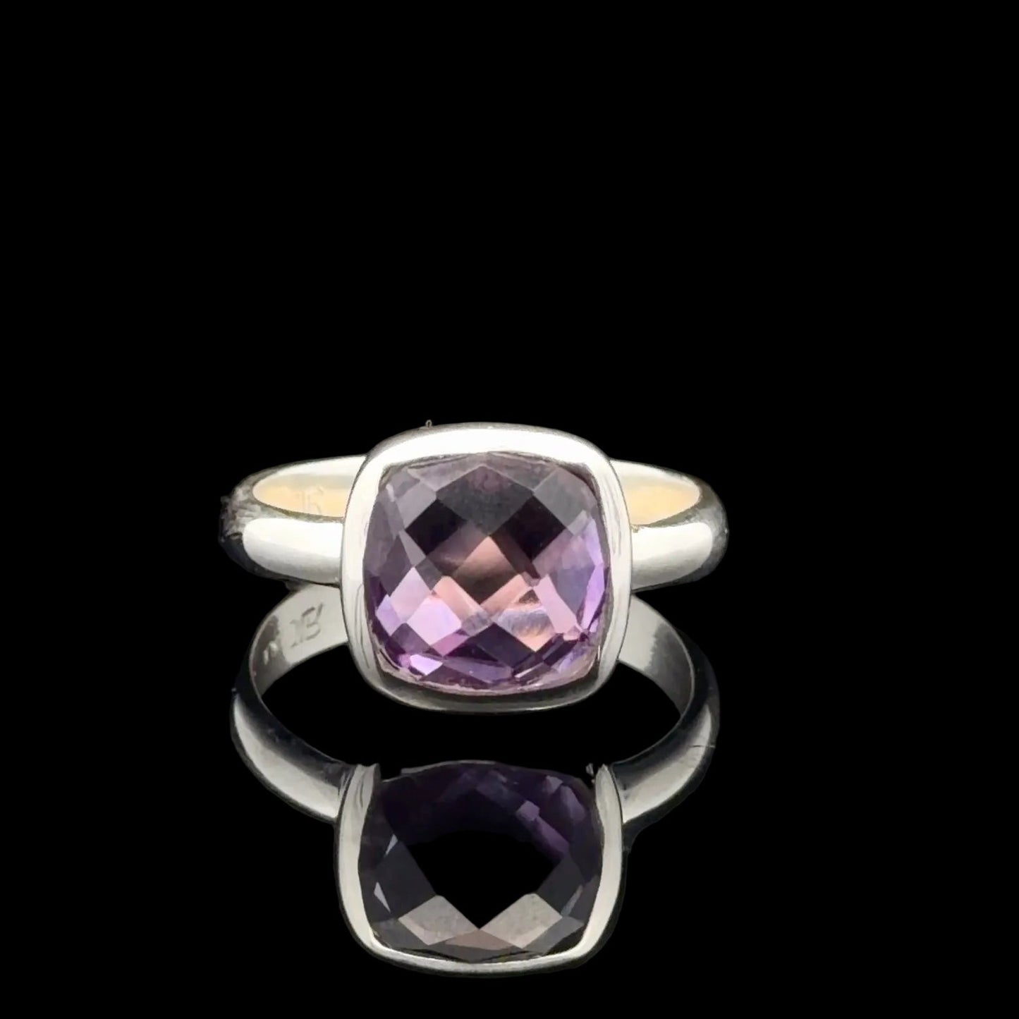 Amethyst Ring Silver 925 Size 18