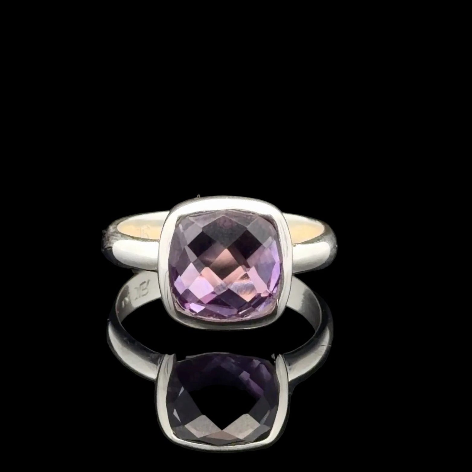 Amethyst Ring Silver 925 Size 18