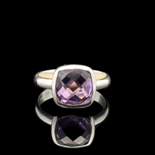 Amethyst Ring Silver 925 Size 18