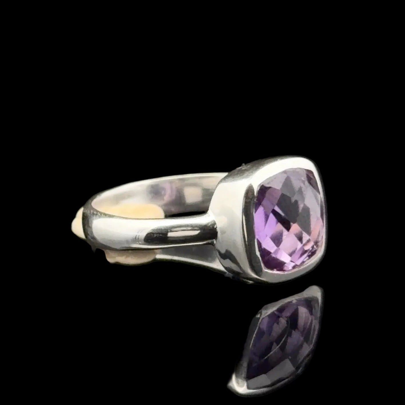 Amethyst Ring Silver 925 Size 18