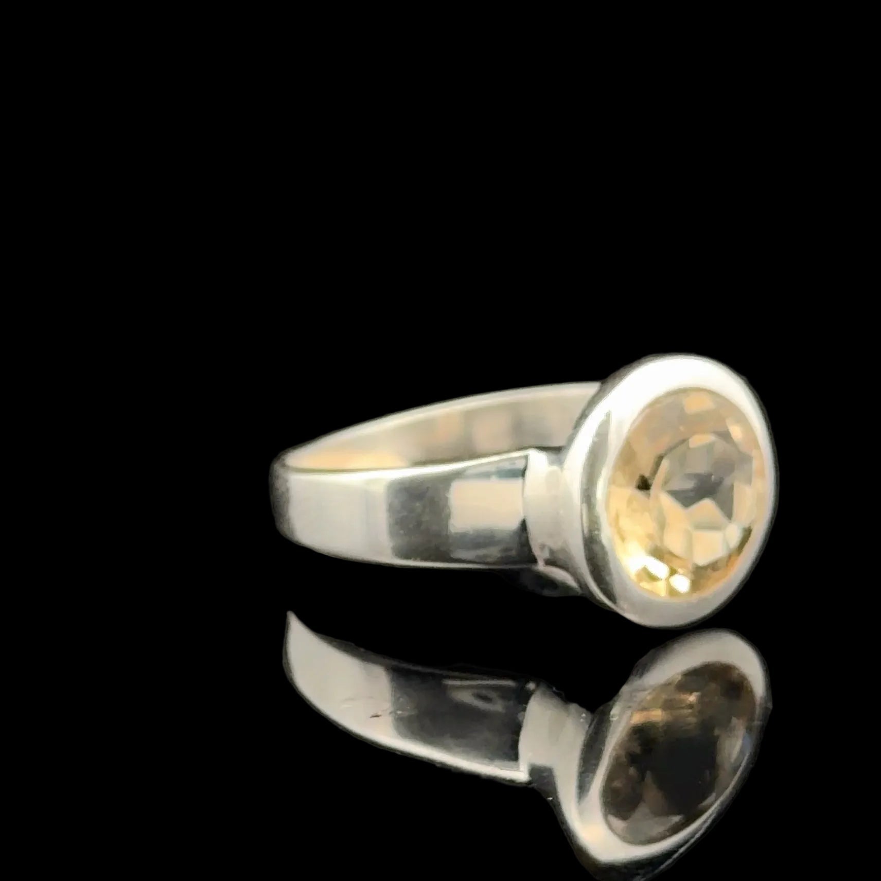 Citrine Ring  Sterling Silver 925