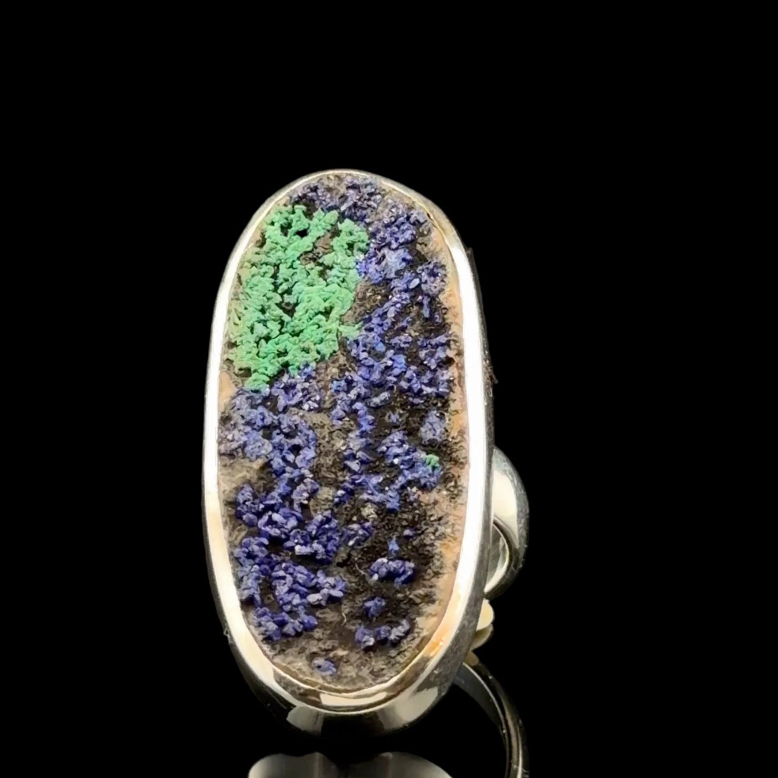Azurmalachite Ring Size 17.5 Sterling Silver 925