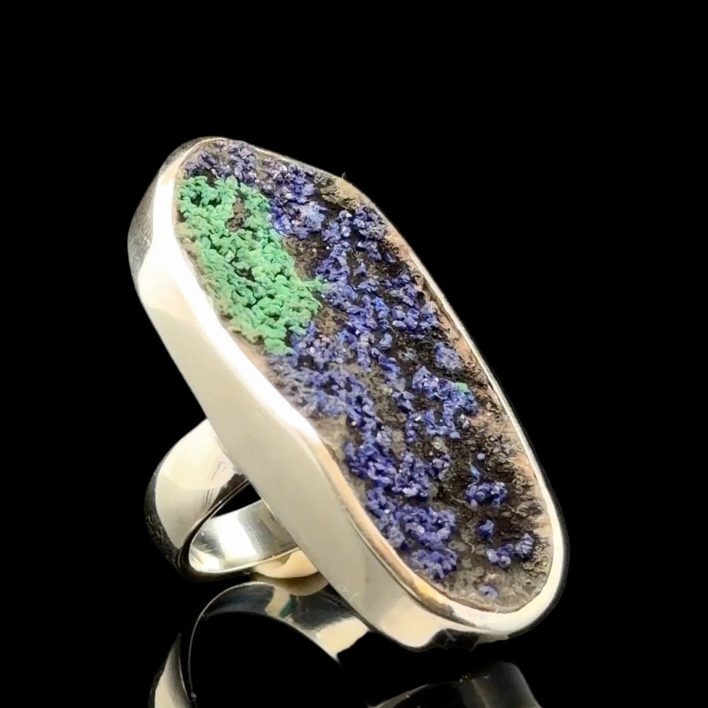 Azurmalachite Ring Size 17.5 Sterling Silver 925