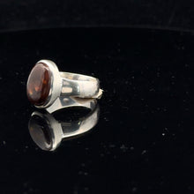 Загрузить изображение в средство просмотра галереи, Fire Agate Ring Size 16.5 Sterling Silver 925
