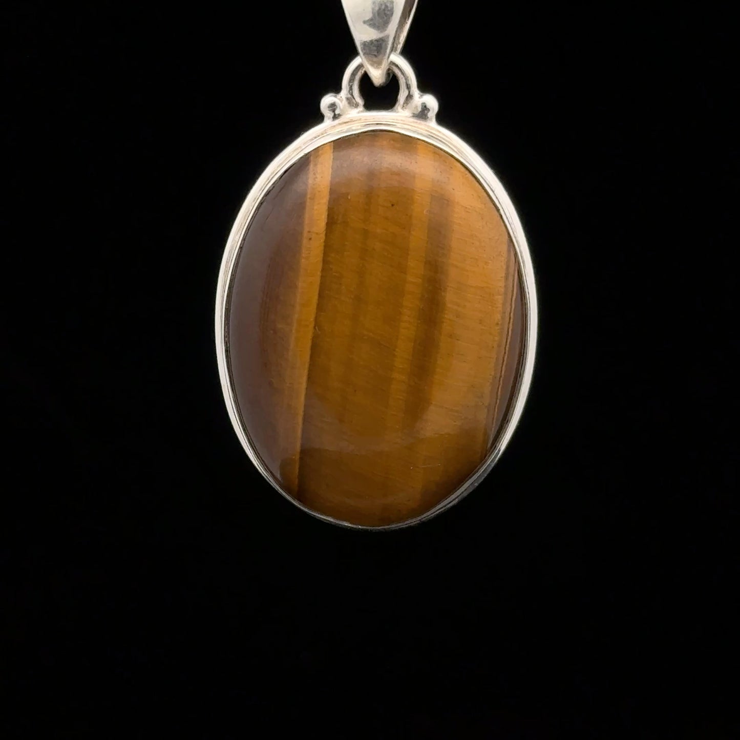 Tīģera acs kulons, 3,5 cm, 13g; sudrabs 925
