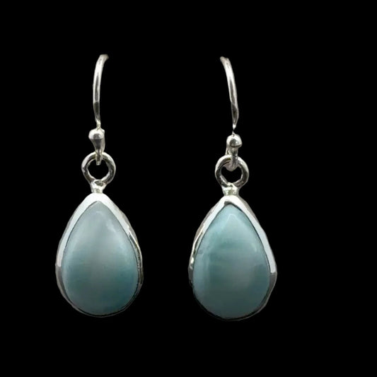 Larimar Earrings, 2.5 cm, Sterling Silver 925, 4 g