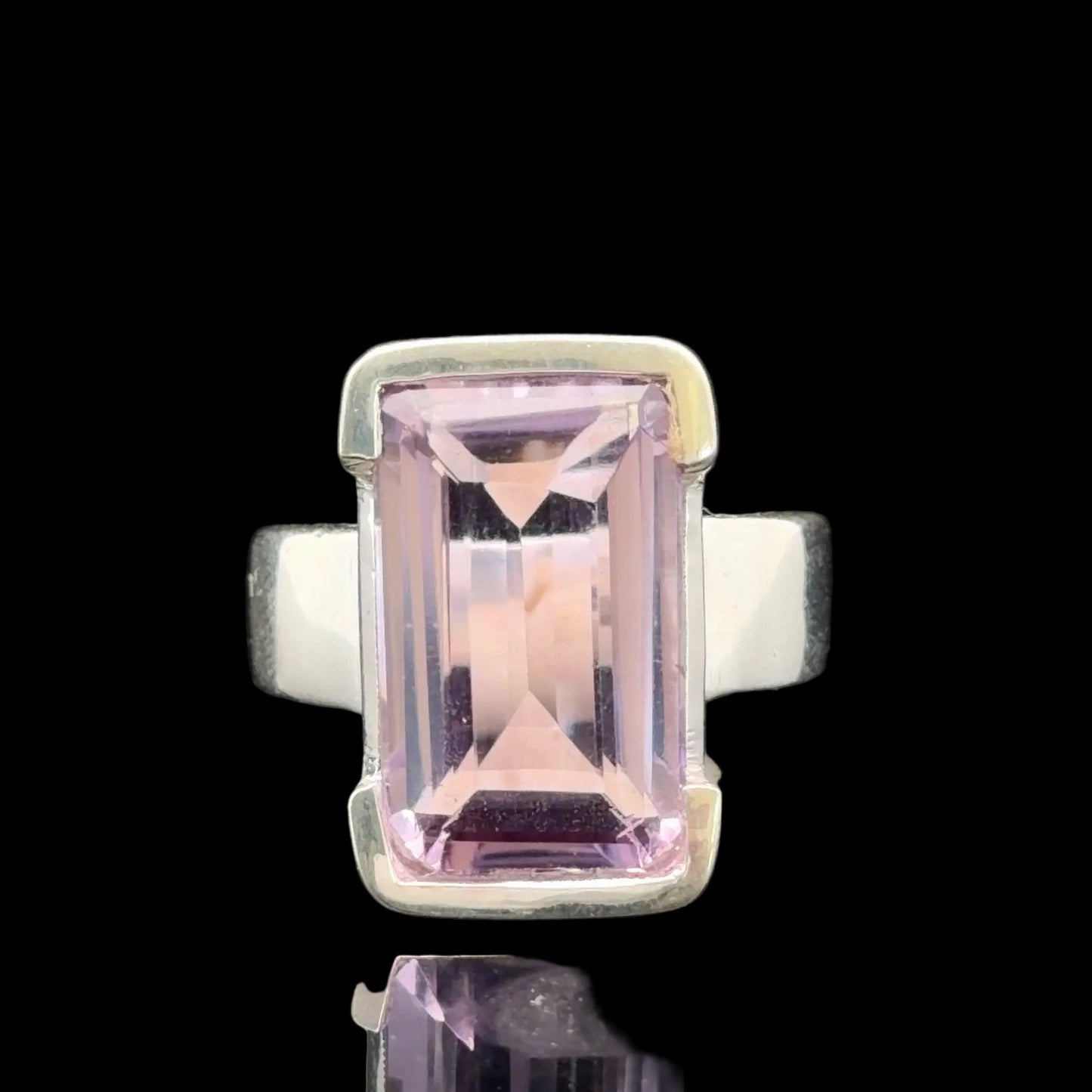 Amethyst Ring, Size 18, Sterling Silver 925, 14 g