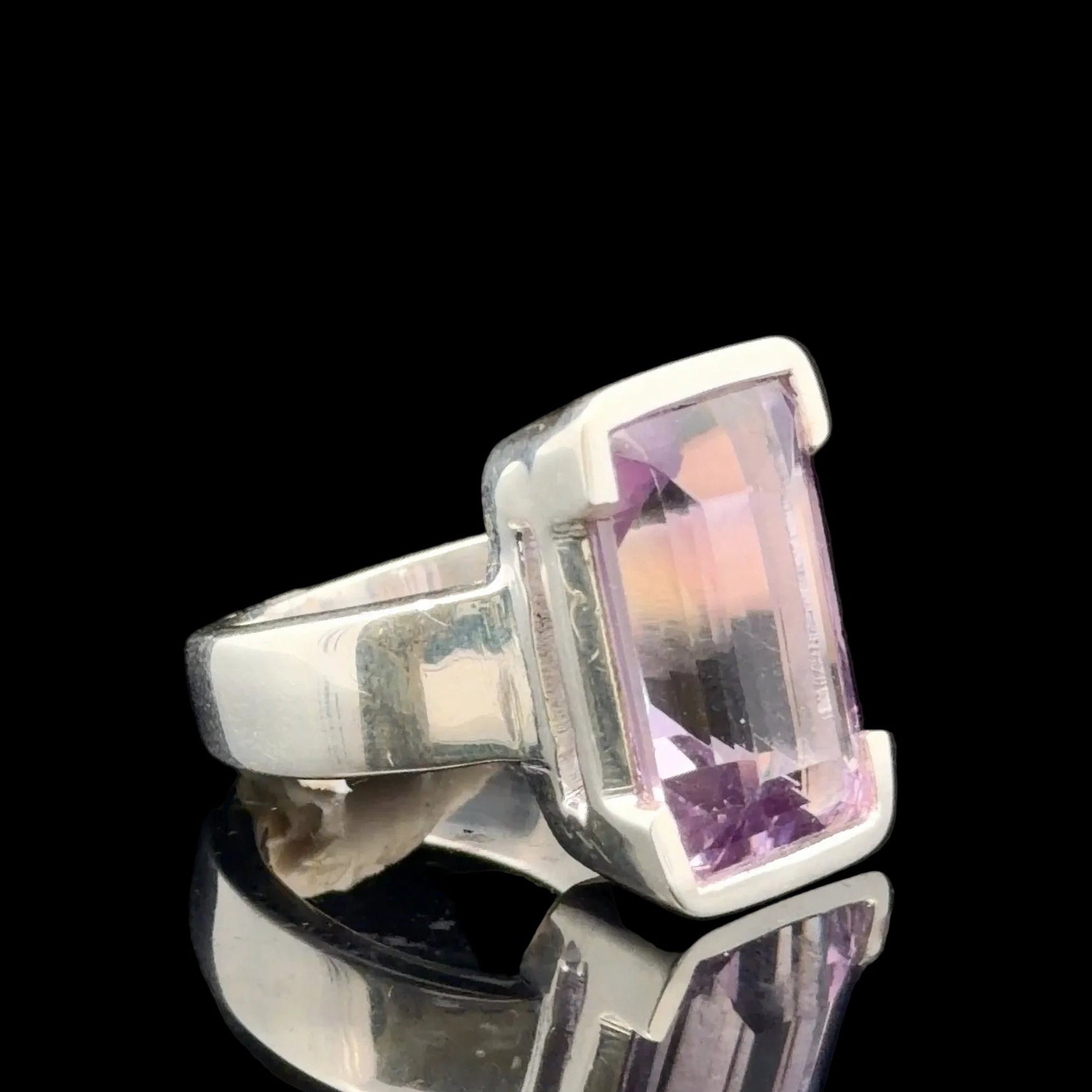 Amethyst Ring, Size 18, Sterling Silver 925, 14 g