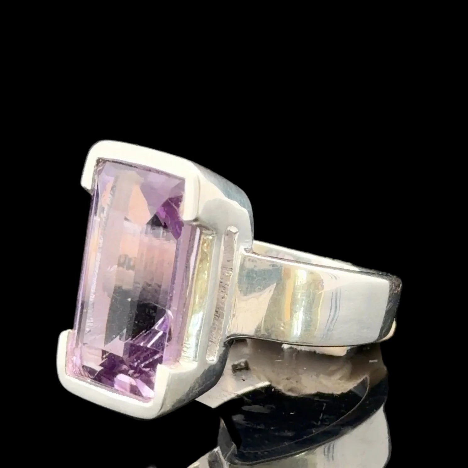 Amethyst Ring, Size 18, Sterling Silver 925, 14 g