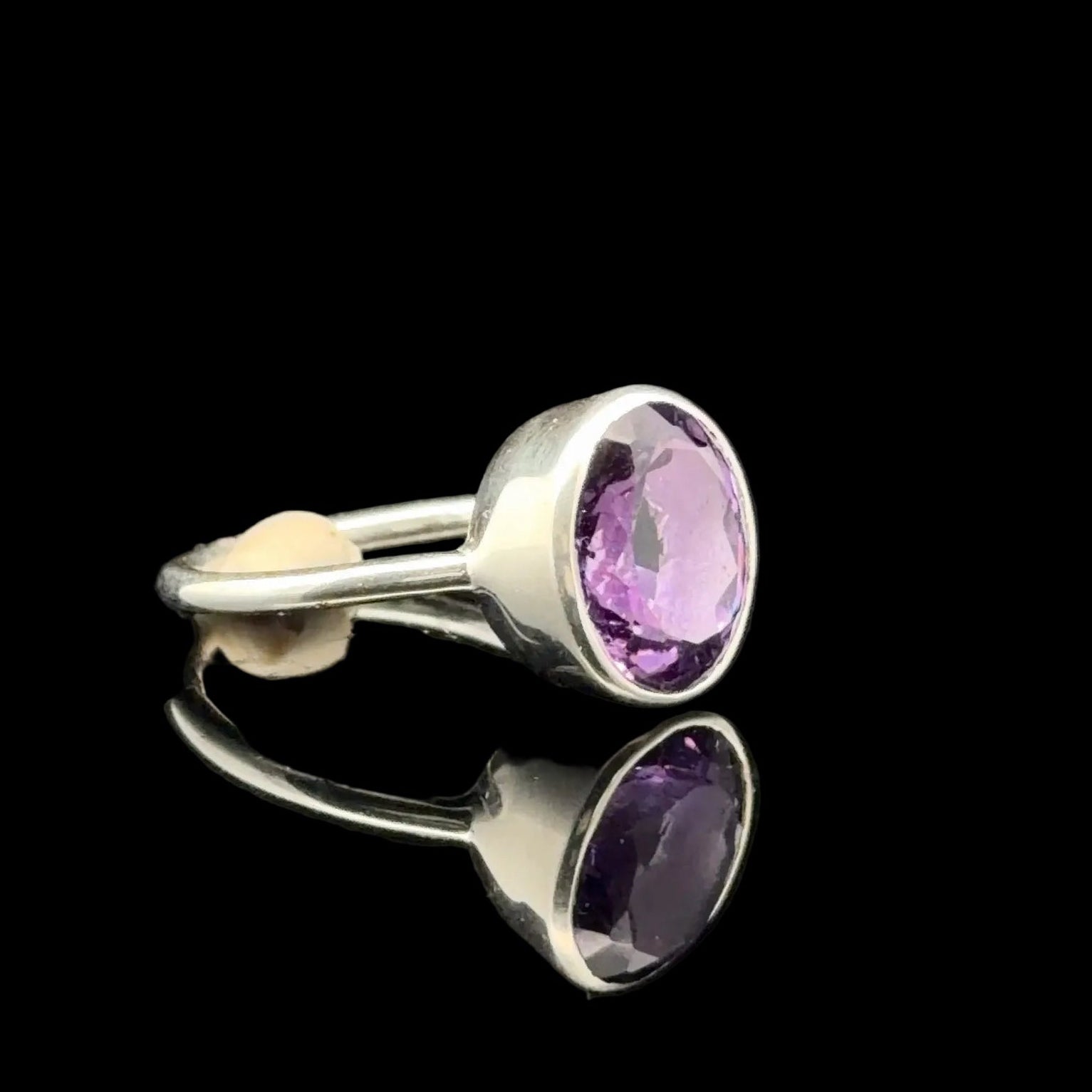 Amethyst Ring, Size 17.5, Sterling Silver 925, 5 g