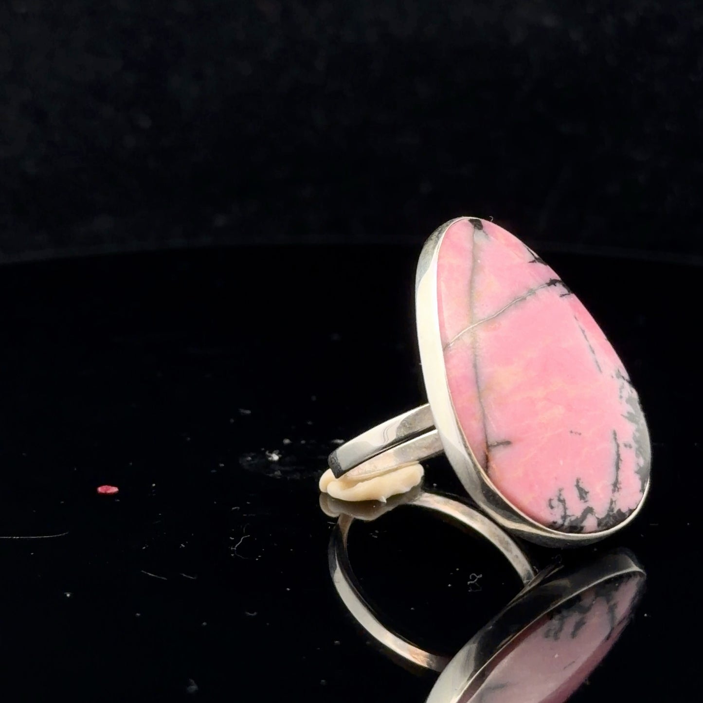Rhodonite Ring Silver 925 Size 18 – 22 × 30 mm Stone