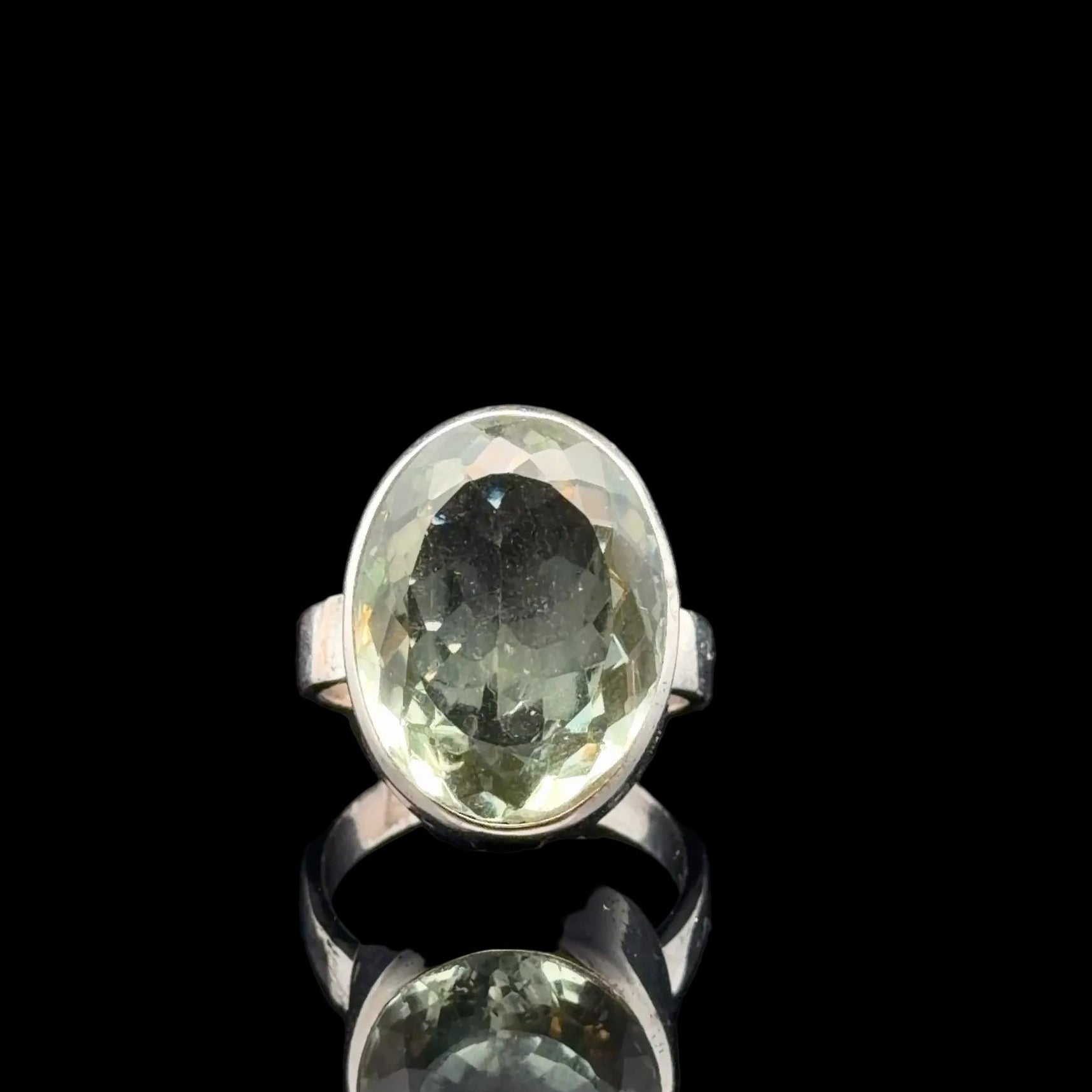 Prasiolite Ring Silver 925 front