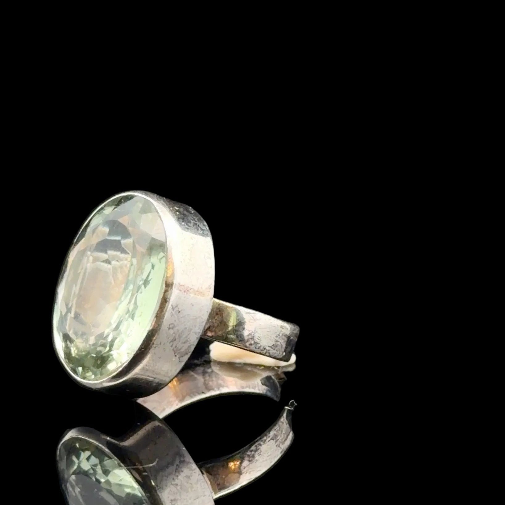 Prasiolite Ring Silver 925 Size 18