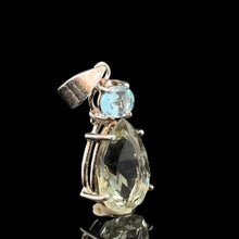 Загрузить изображение в средство просмотра галереи, Pendant Prasiolite, topaz 4 cm, sterling silver 925
