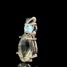 Загрузить изображение в средство просмотра галереи, Pendant Prasiolite, topaz 4 cm, sterling silver 925
