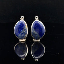 Загрузить изображение в средство просмотра галереи, Lapis Lazuli earrings, 35 mm, stone 15x22 mm, silver
