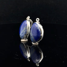 Загрузить изображение в средство просмотра галереи, Lapis Lazuli earrings, 35 mm, stone 15x22 mm, silver
