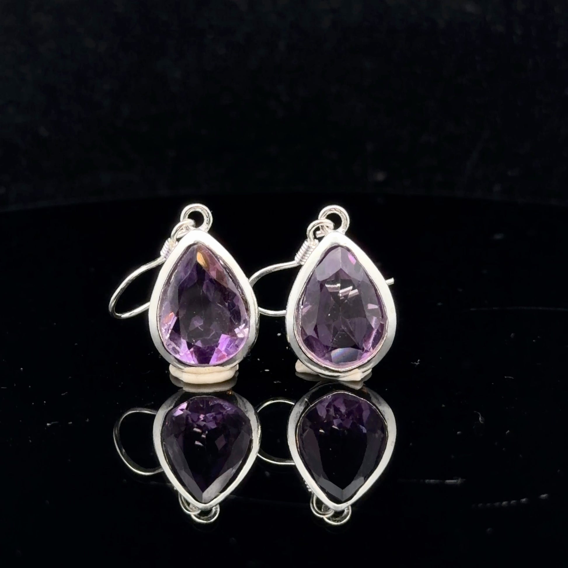 Amethyst Earrings 3 cm 10×15 mm