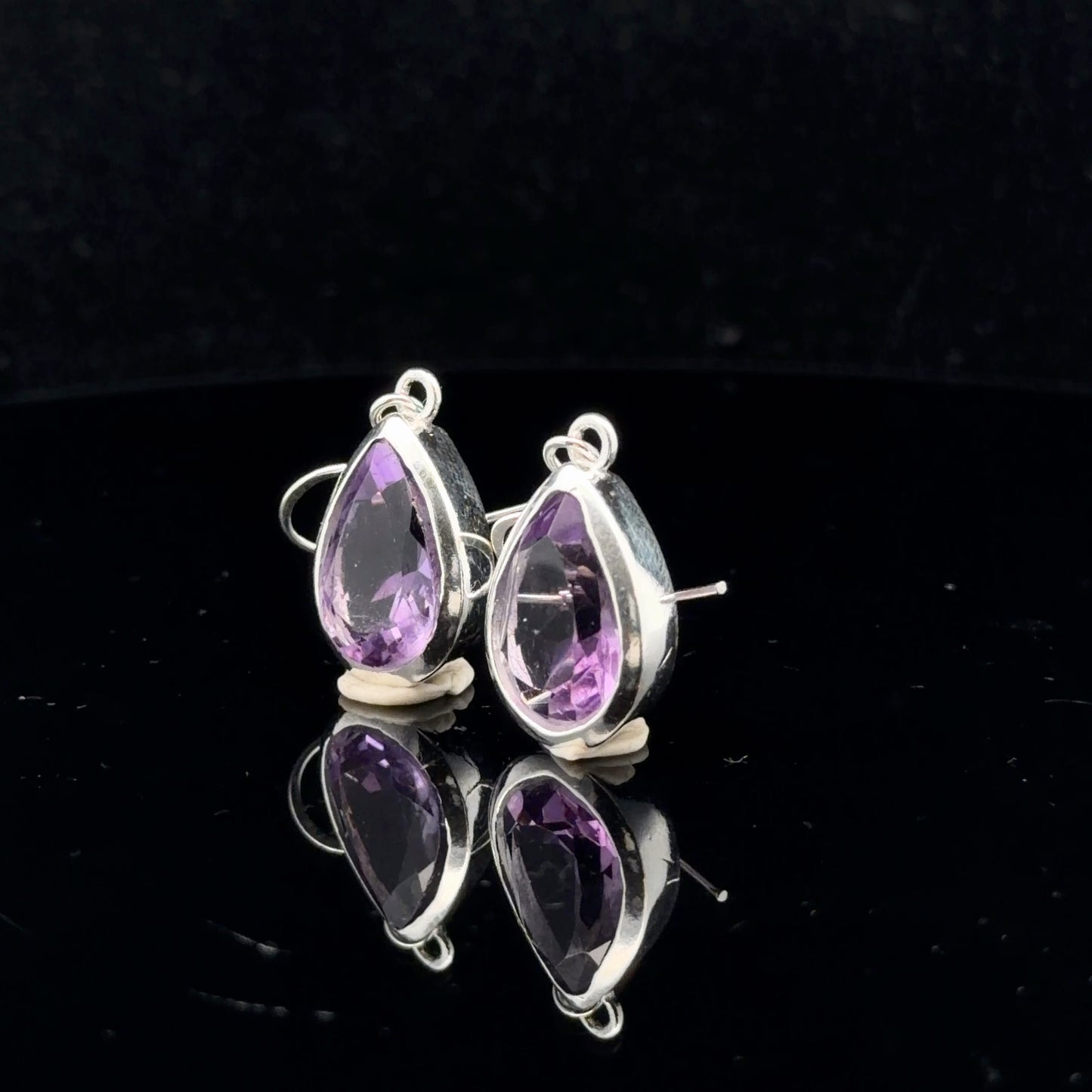 Amethyst Earrings 3 cm 10×15 mm