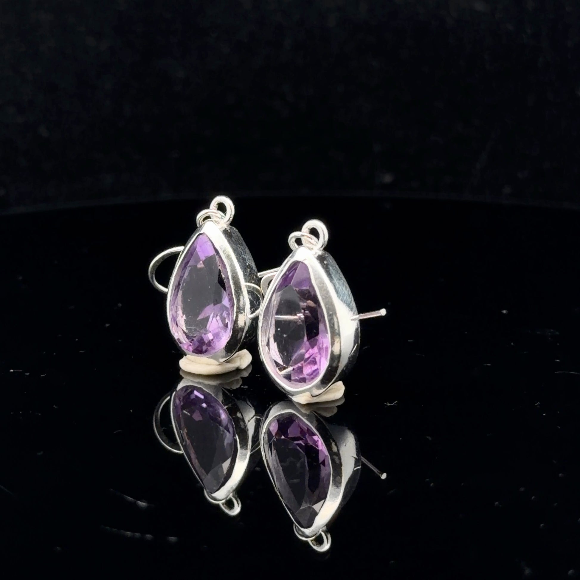 Amethyst Earrings 3 cm 10×15 mm