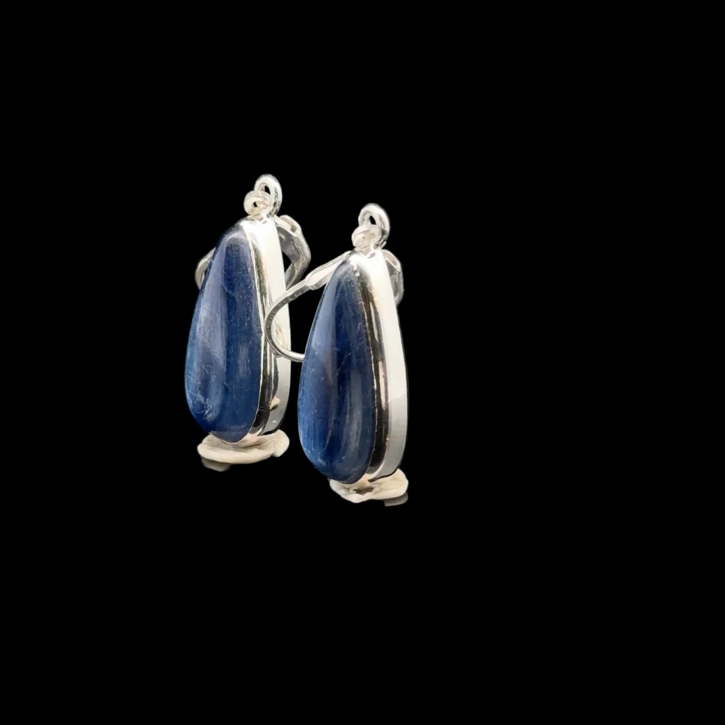 Kyanite Earrings 4 cm 8×18 mm Silver 925