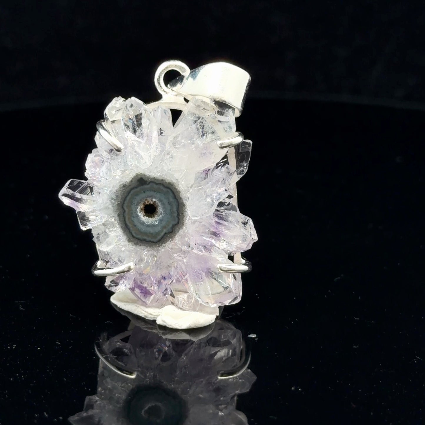 Amethyst Pendant Silver 925 4 cm
