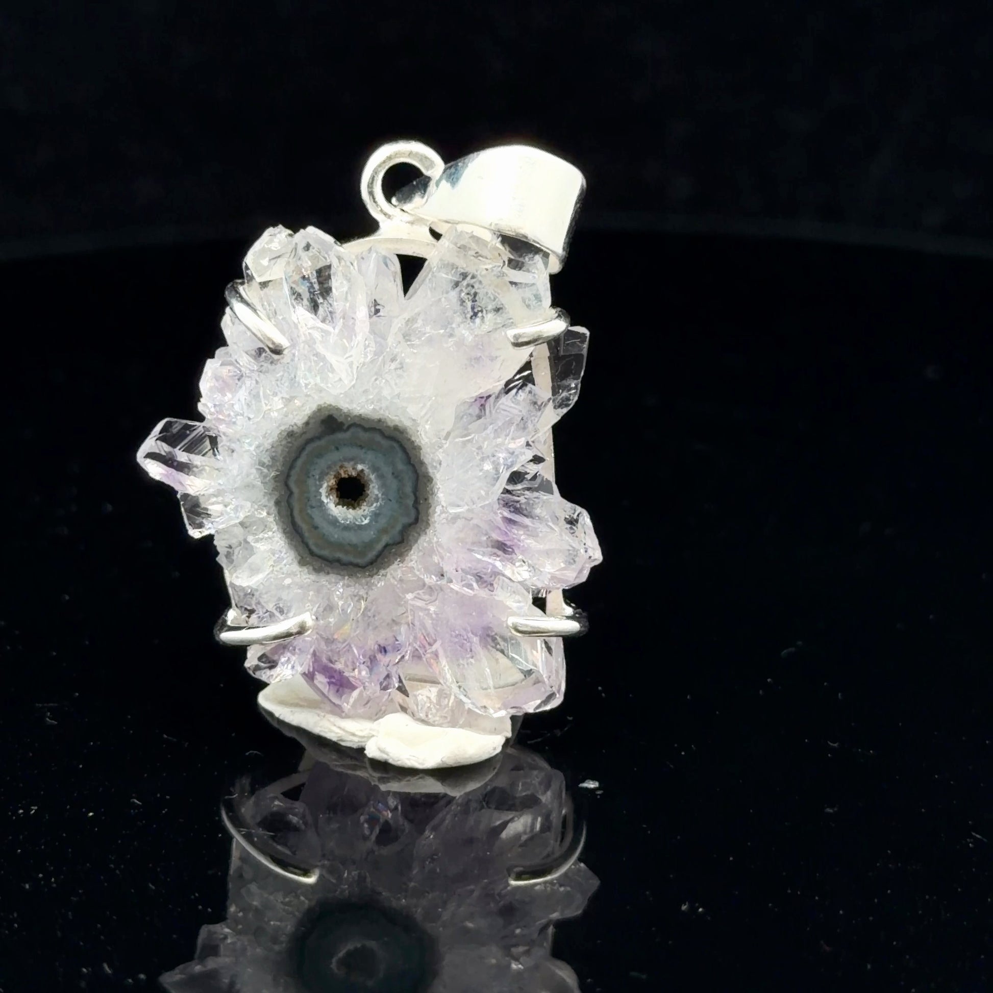 Amethyst Pendant Silver 925 4 cm