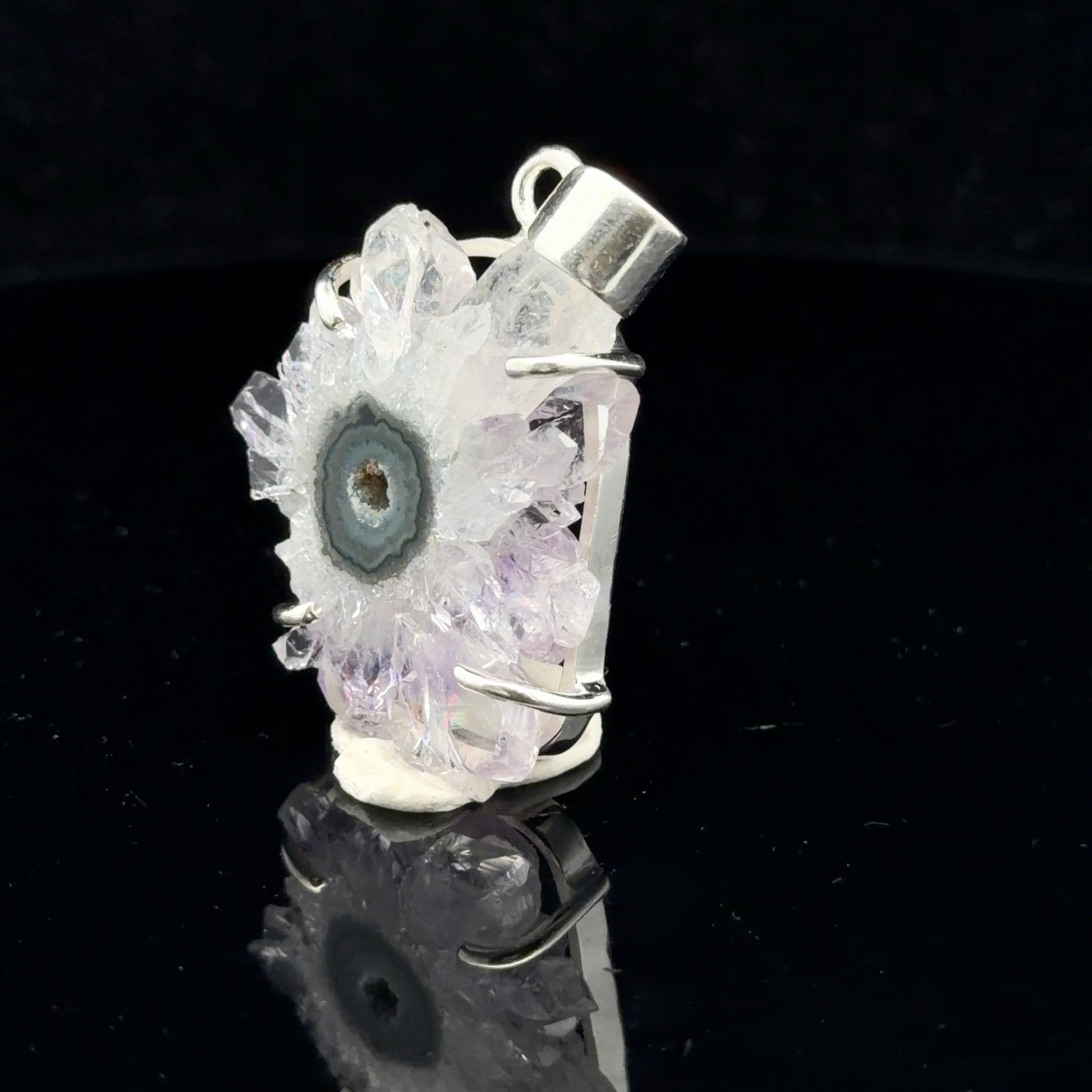 Amethyst Pendant Silver 925 4 cm