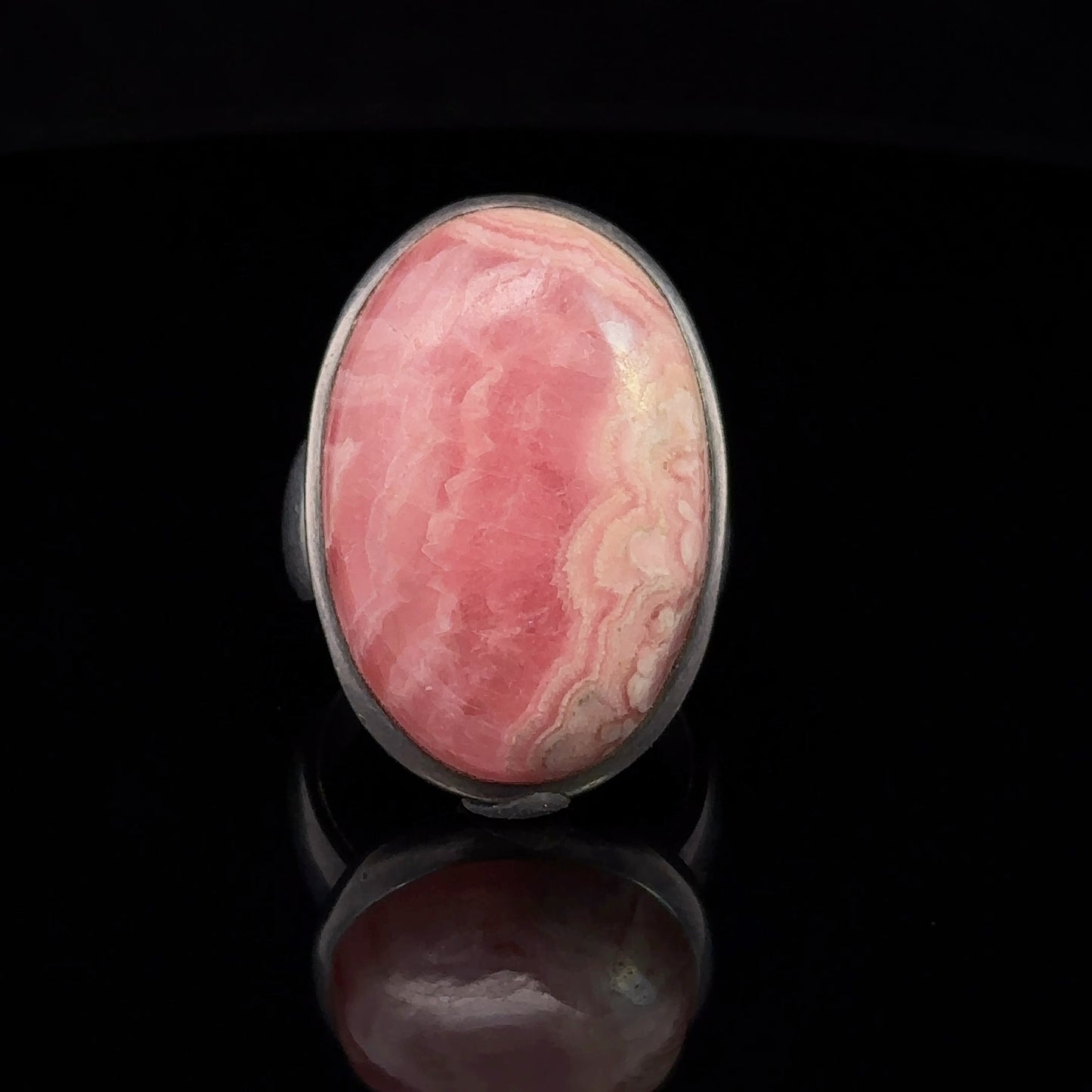 Rhodochrosite Ring Silver 925 Size 18