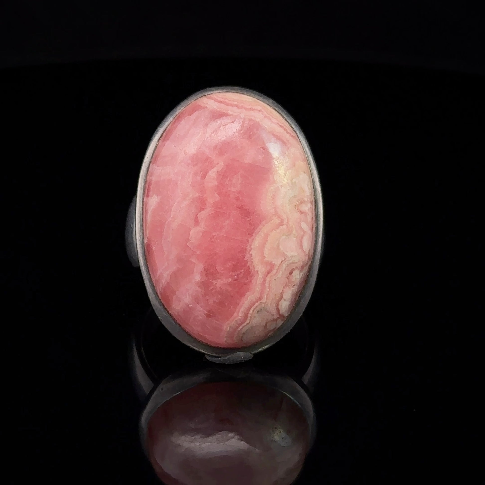 Rhodochrosite Ring Silver 925 Size 18