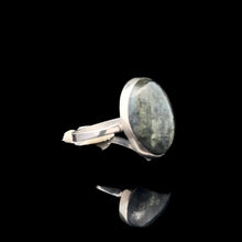 Загрузить изображение в средство просмотра галереи, Seraphinite Ring, Size 17, Weight 13.6 g, Stone Size 12 × 17 mm, 925 Sterling Silver


