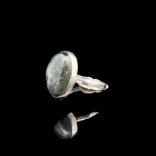 Загрузить изображение в средство просмотра галереи, Seraphinite Ring, Size 17, Weight 13.6 g, Stone Size 12 × 17 mm, 925 Sterling Silver

