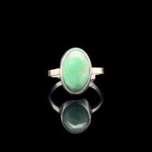 Load image into Gallery viewer, Chrysoprase Ring 10×15 mm Size 17.5 11.5 g Silver 925
