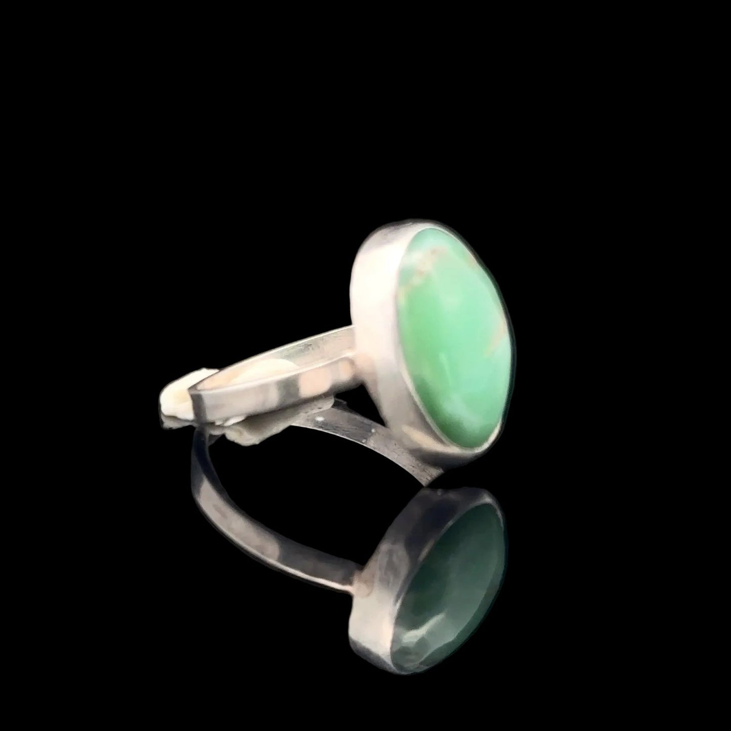 Chrysoprase Ring 10×15 mm Size 17.5 11.5 g Silver 925
