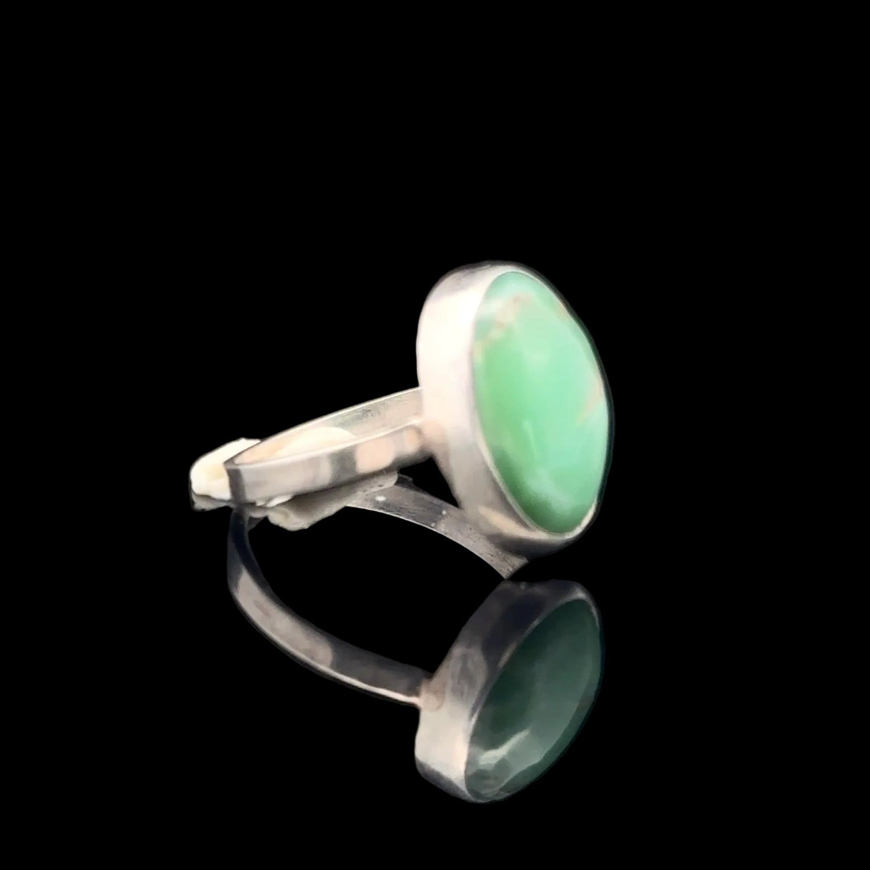 Chrysoprase Ring 10×15 mm Size 17.5 11.5 g Silver 925