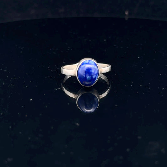Lapis Lazuli Ring 8×9 mm Size 17 3 g Silver 925
