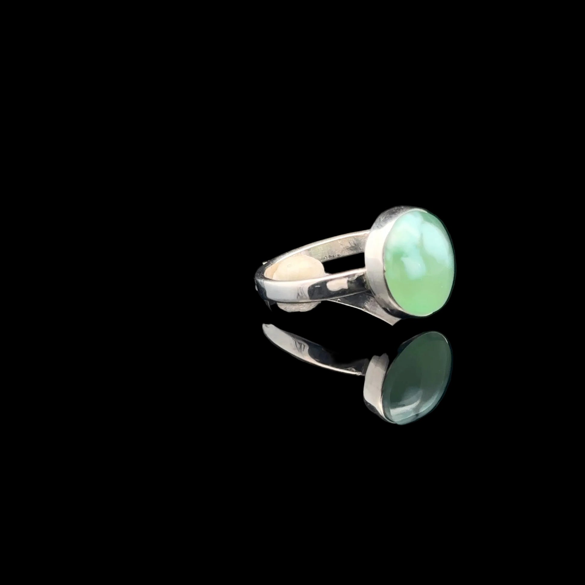 Chrysoprase Ring 9×11 mm Size 16 3 g Silver 925