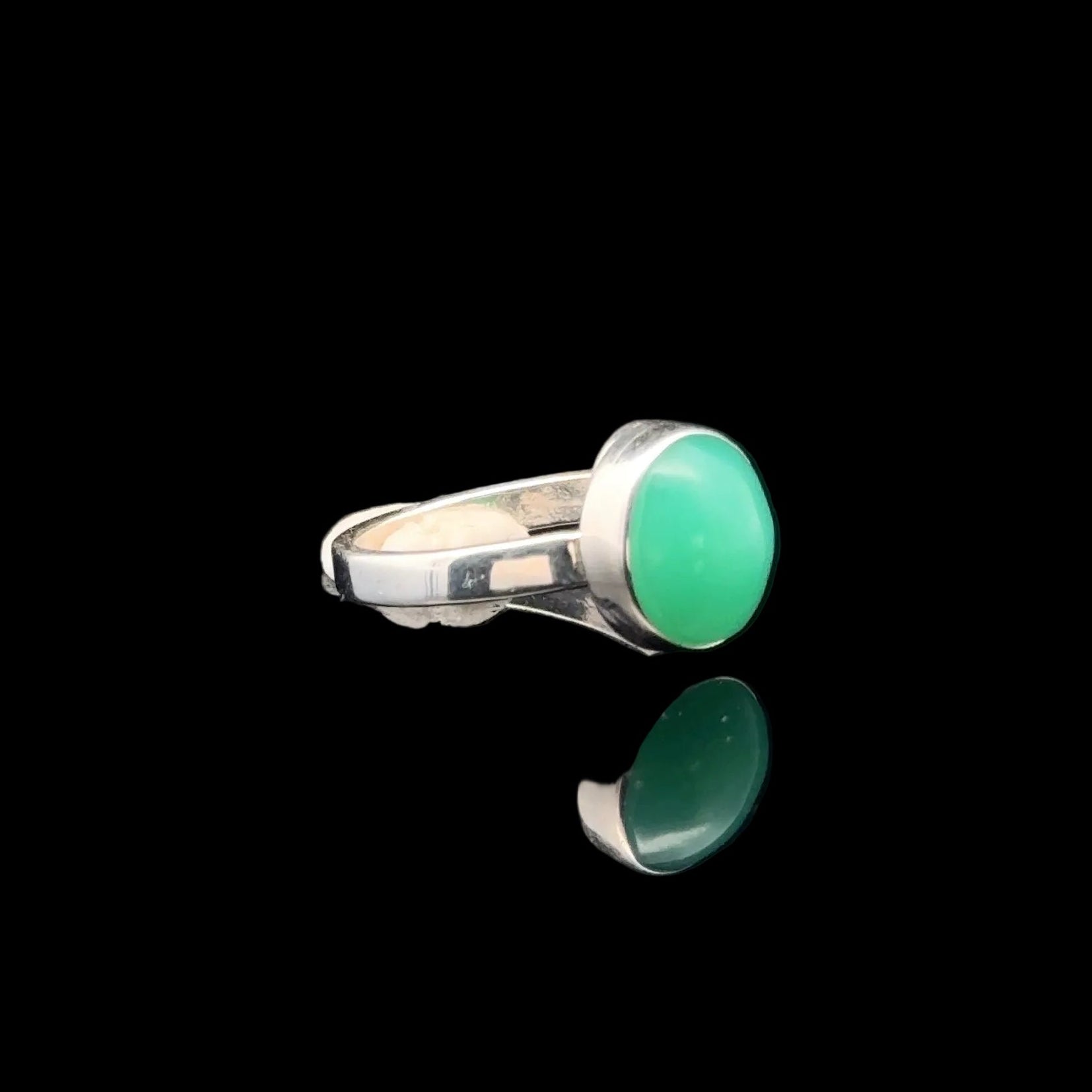 Chrysoprase Ring 8×9 mm Size 14.5 3 g Silver 925
